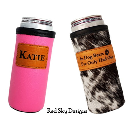 Campaign Leather Slim Can Koozie