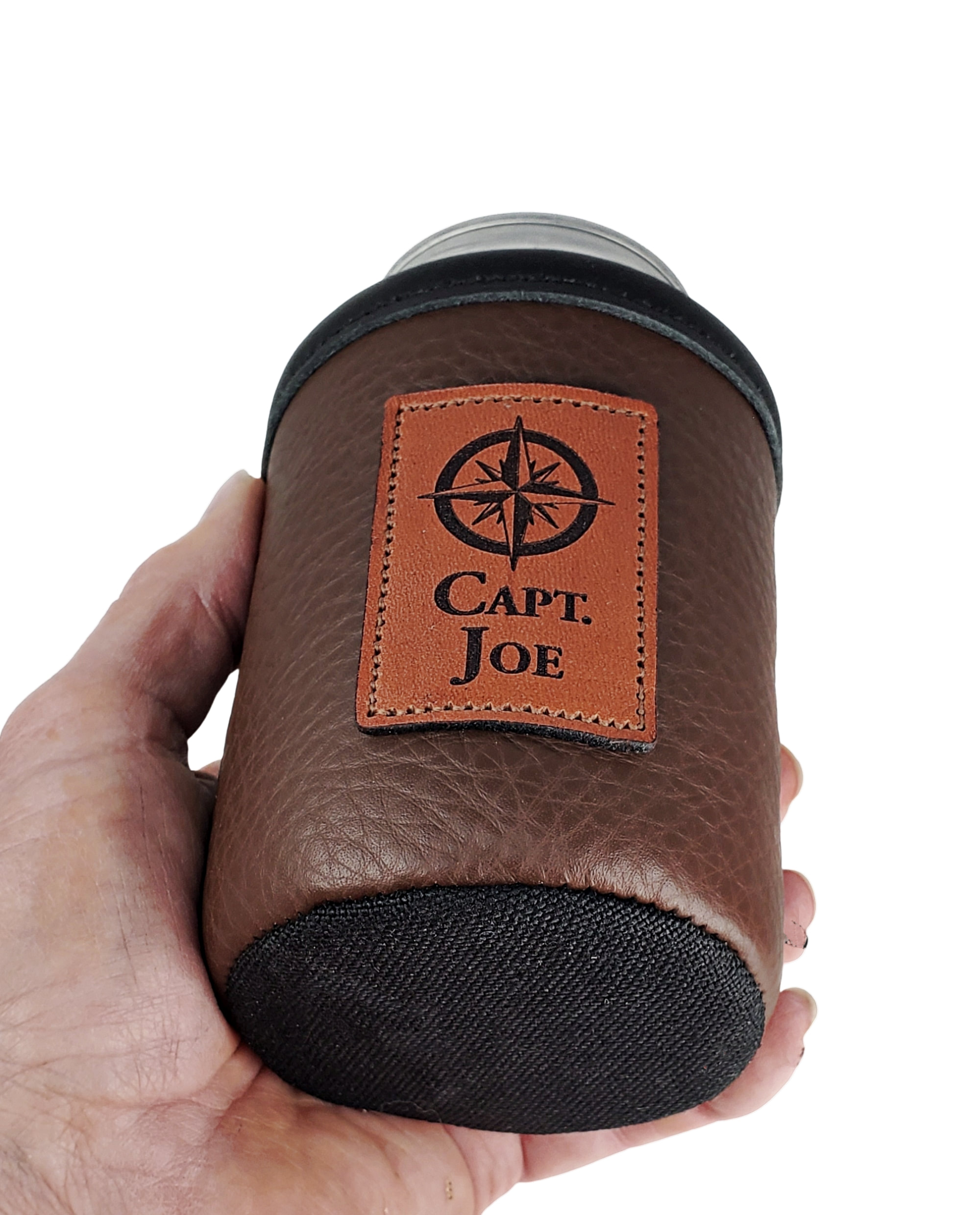 Personalized Leather Can Holder